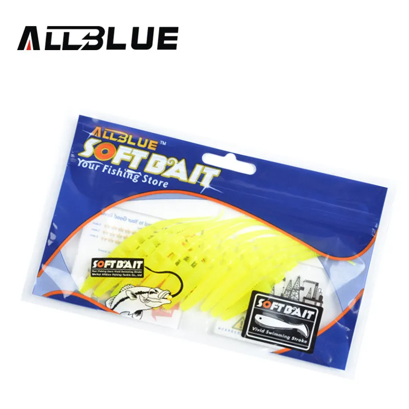 Allblue 10 шт./лот рыболовные приманки 80 мм / 1.7 г силиконовые для рыбалки мягкие червь
