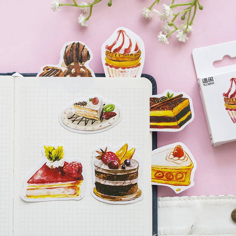 Sweet Cakes seal Label Stickers set Decorative Stationery Stickers Scrapbooking DIY Diary Album Stick Label