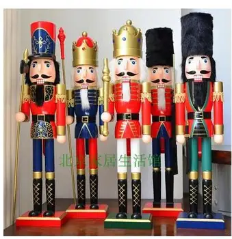 

60CM version of the King of England Nutcracker puppet soldiers cloak fat wooden bar ornaments wedding birthday gift