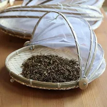 Бамбуковая корзина для хранения ручной работы с антимоскитным покрытием, сушильный совок для хранения, органайзер, Китай бамбук, ручная работа