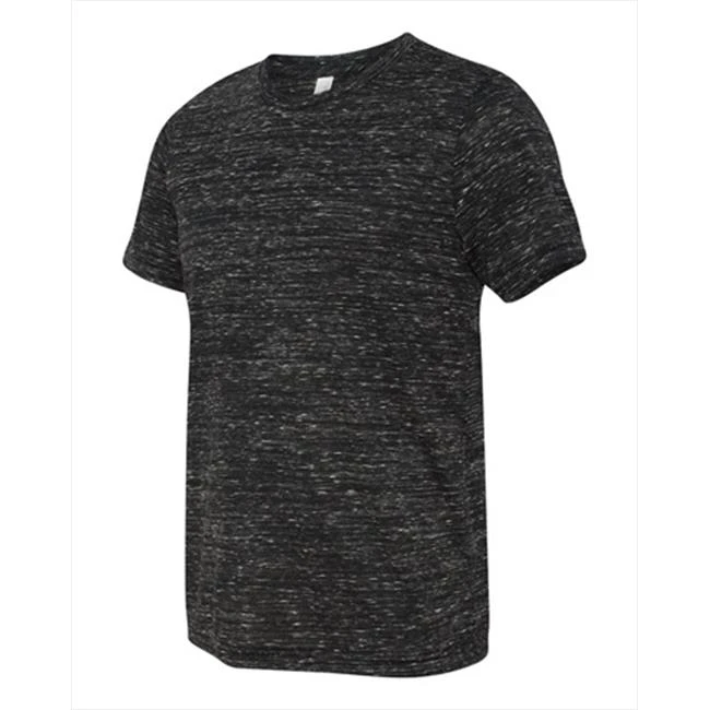 Bella-Canvas C3650 Unisex Poly-Cotton Short Sleeve Tee - Black Marble Extra Large