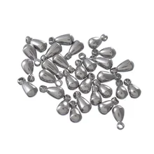 Подвеска в виде капель из нержавеющей стали, цепочка для хвоста, подвески, ожерелья, подвески, самодельные ювелирные изделия, аксессуары, 6,5x3 мм, 5-20 шт