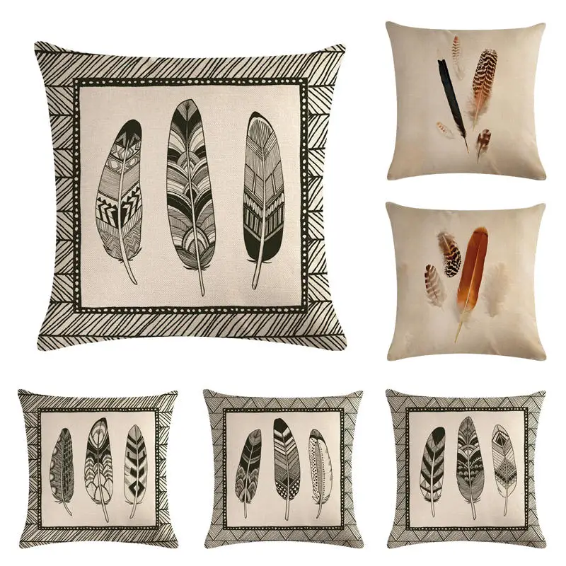 45cm*45cm Three Feathers linen/cotton throw pillow covers couch cushion