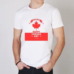 Счастливый День Канады футболка 2018 новый летний Для Мужчин's Изделие из хлопка с короткими рукавами футболка моды настройки Дизайн крутые
