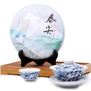 

Hot-selling spring tip Puerh tea health care  cake puer 357g  the health pu-erh food free