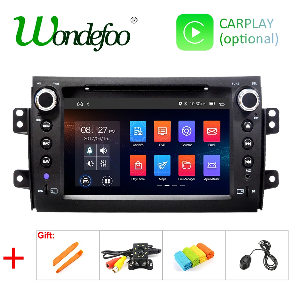 

8"4G 64G Android 9.0 DSP IPS screen AV Output CAR DVD PLAYER For Suzuki SX4 2007-2013 GPS navigation multimedia radio pc