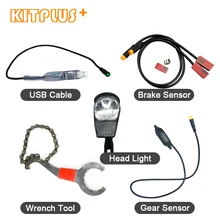 Аксессуары для двигателя BAFANG BBS, датчик переключения передач/датчик гидравлического тормоза/головной светильник 6 В/usb-кабель для программирования/инструмент для гаечного ключа