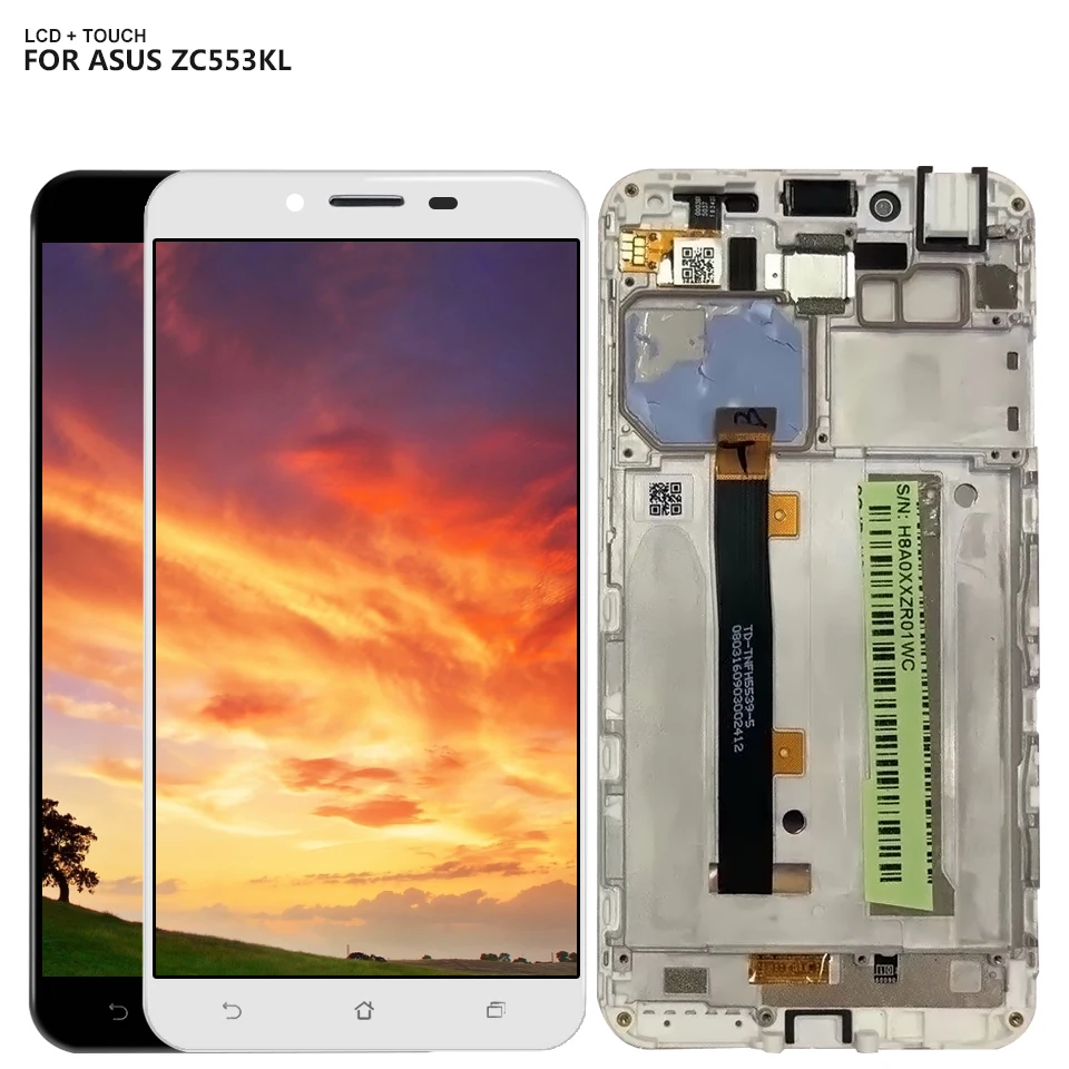 

For 5.5"ASUS ZenFone 3 Max ZC553KL LCD Display Digitizer Touch Panel Screen Assembly + Frame Tools