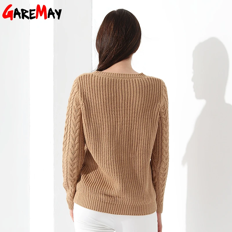 Women Sweaters And Pullovers Long sleeve Knitted White Sweater Women's Female Winter V Neck Sueter Mujer Pull Femme 2018 GAREMAY Women Sweaters And Pullovers Long sleeve Knitted White Sweater Women's Female Winter V Neck Sueter Mujer Pull Femme 2018 GAREMAY