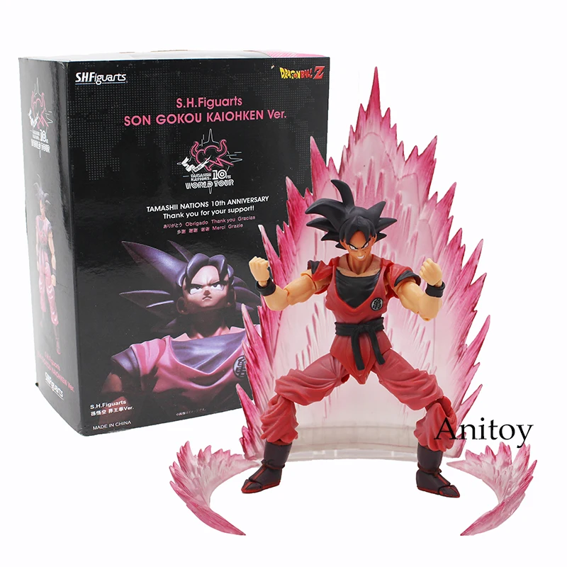 

SHFiguarts Sh Figuarts Goku Dragon Ball Z Figurines Son Gokou Goku Kaiohken Ver. PVC Action Figure Collectible Model Toy 16cm