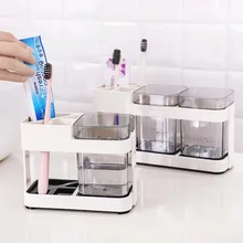 Креативный и простой стакан для мытья зубных щеток, держатель для ванной комнаты, набор аксессуаров, пластиковая зубная паста, стакан, держатель для зубных щеток, товары