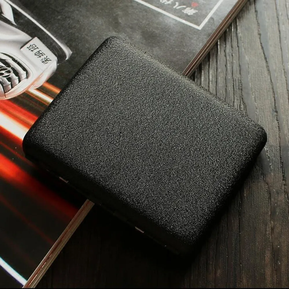 Матовый черный мужской чехол для сигареты 20 палочек|men cigarette case|cigarette cases men20 |