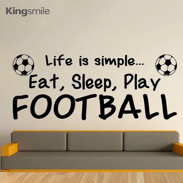 Sports Life Quotes New Football Decals Life Is Simple Eat Sleep Play Quotes Wall Sticker Sports Life Quotes Prepossessing Football Decals Life Is Simple Eat Sleep Play Quotes Wall Sticker