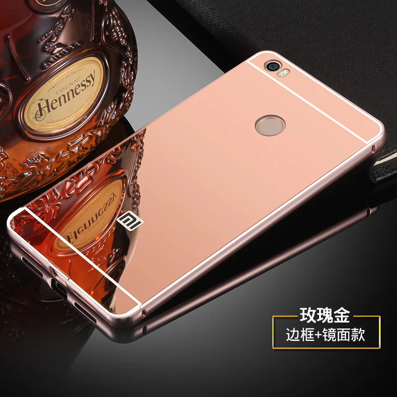 Для Xiaomi max mi покрытие металла rror Алюминий бампер PC + акрил 2 in1 чехол для телефона