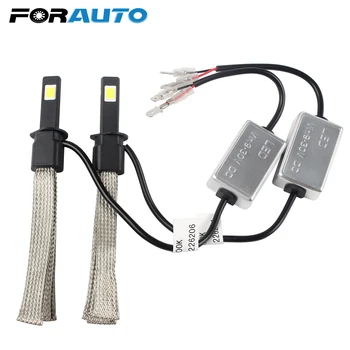 

30W/each bulb LED Car Headlight H1 Conversion Kit 6000K Aluminum alloy belt Heat Dissipation Easy to Install Car Styling 3200LM