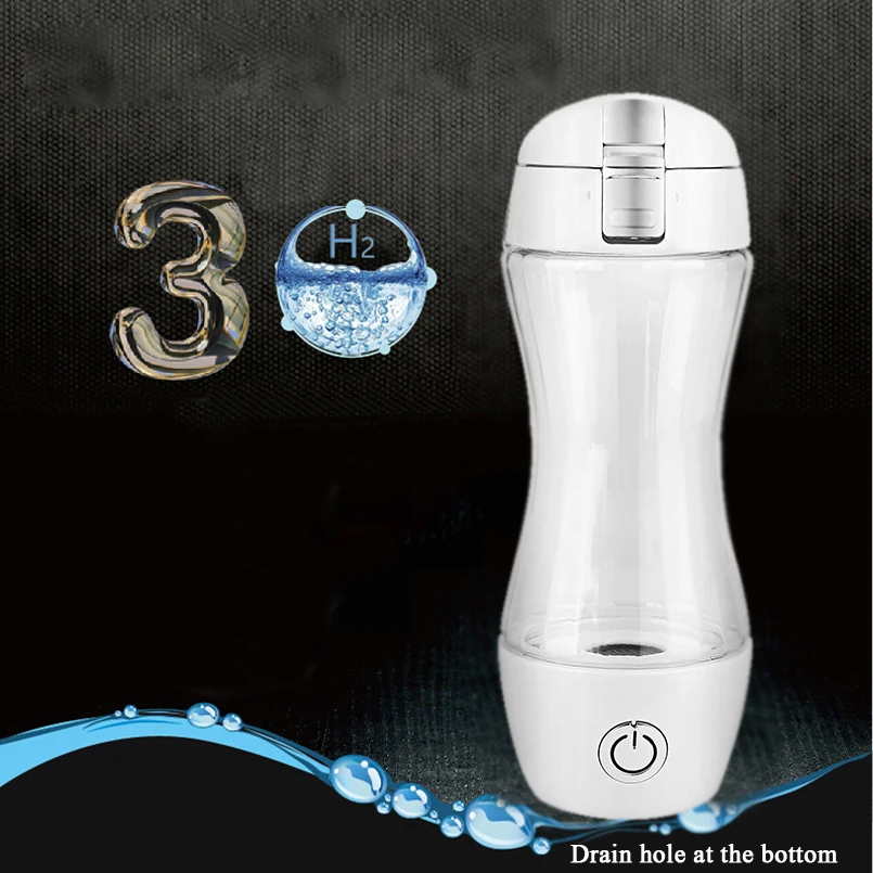 

350ML Alkaline Energy SPE/ PEM Hydrogen Rich Ionizer Healthy Water Bottle Anti Aging USB Seperate H2 and O2 Generator