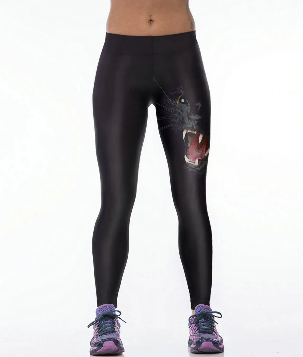 SexeMara леггинсы женские 3D с принтом собаки Высокая талия леггинсы для фитнеса сексуальные брюки женские Молодежные Леггинсы Брюки F794 - Цвет: F1466