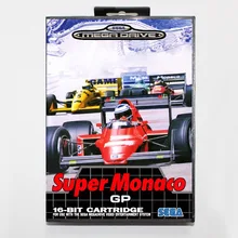 Супер monaco gp 16 бит sega MD игровая карта с розничной коробкой для sega Mega Drive для Genesis
