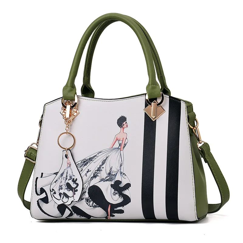 Women Leather Handbag Female Printing Crossbody Shoulder Bags Ladies Top-Handle Tote Bolsa Messenger Bag Purse Sac A Main SS7231 (5)