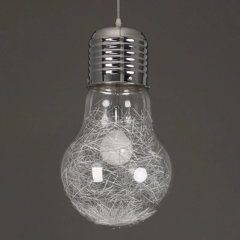 Modern Hanging Bulb Pendant Light Indoor Decorative Glass Bulb Shade Pendant Lamp Dining Room Restaurant Pendant Light E27 Lamp Holder Home Decor (6)