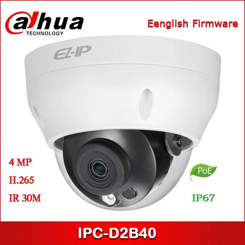 IP камера Dahua Φ 4 МП 2 8 мм 3 6 с фиксированным объективом IR мини купольная сетевая POE