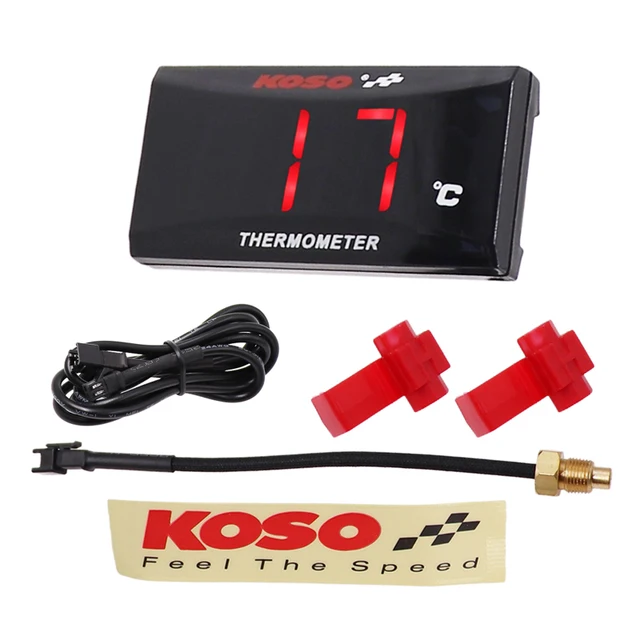 KOSO – Mini compteur de température deau pour Scooter et moto, adaptateur de capteur de température pour XMAX250 300 NMAX CB 400 CB500X, accessoires de course -2