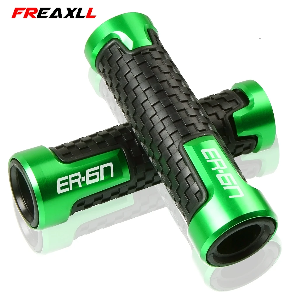 Аксессуары 22мм7/8 ''мотоциклетные ручки бар аксессуары Руль Ручки для KAWASAKI ER6N ER-6N 2009 2010 2011 2012 2013-15 - Цвет: Green