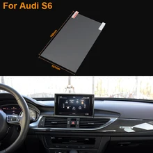 Car Styling 8 Inch GPS Navigation Screen Steel Protective Film For Audi S6 Control of LCD Screen Car Sticker