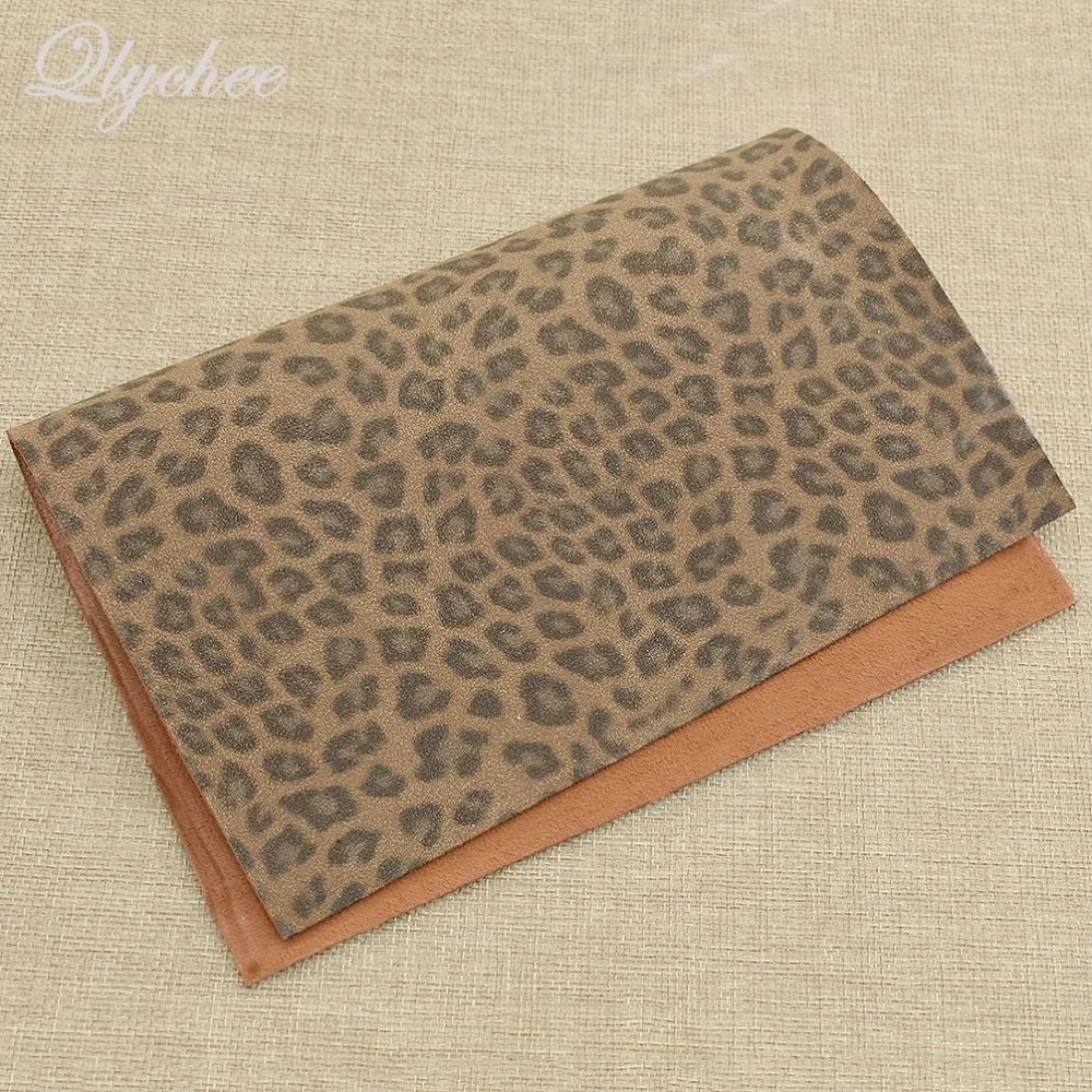 

A4 29*21cm Matte Printed Leopard Pattern Suede Faux Leather Fabric Women Garment Handbag DIY Craft Sheets