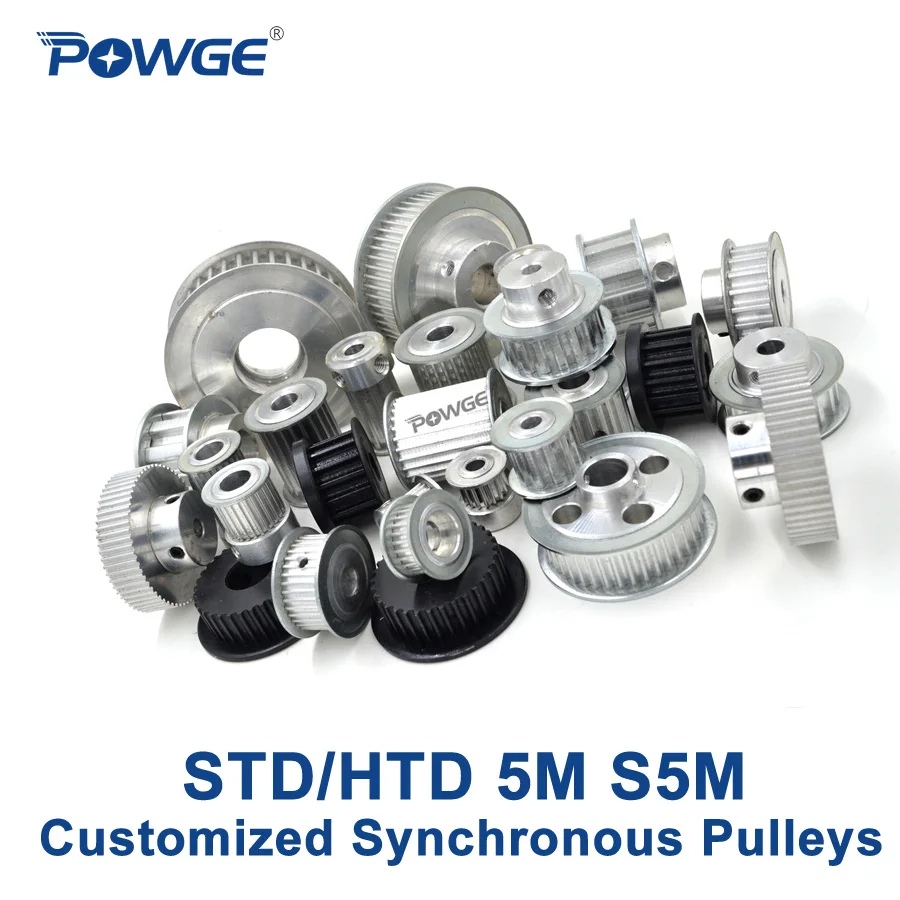 Синхронный ролик POWGE Arc Teeth HTD 5M STD S5M шаг 5 мм шестерня колеса изготовление на заказ