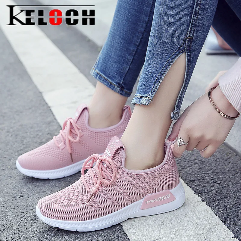 

Keloch New Arrival Breathable Flat Shoes Woman Summer Ladies Casual Shoes Lightweight Pink Soft Sneakers Women Zapatos Mujer