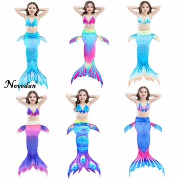 

2018 Mermaid Swimsuit Kids Girls Gradient Color Beachwear Sexy Mermaid Tail Bikinis Set Swimwear Biquini Maillot De Bain