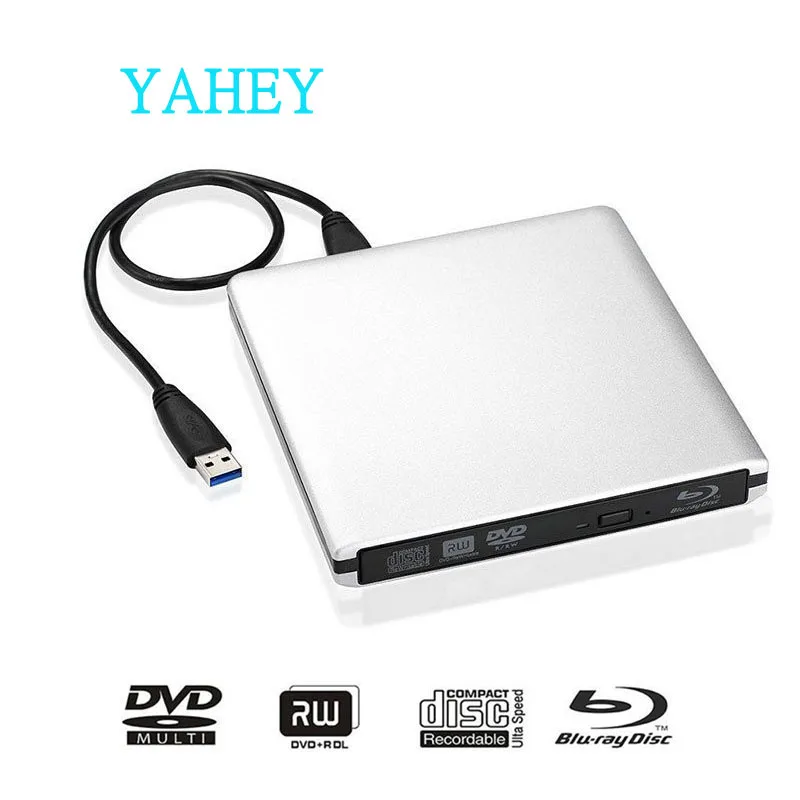 

[Ship from Local Warehouse] USB3.0 External Bluray Player CD/DVD-RW Burner Writer BD-ROM Blu-ray Drive for Apple Macbook Laptop