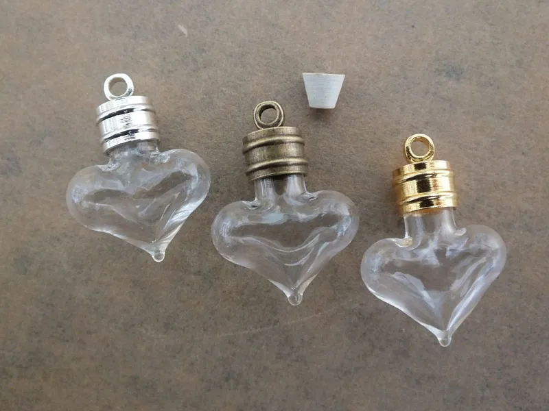 

Free ship!!25x18mm Lot mixed color can choose glue cap pendant & Love type rice magic small glass necklace