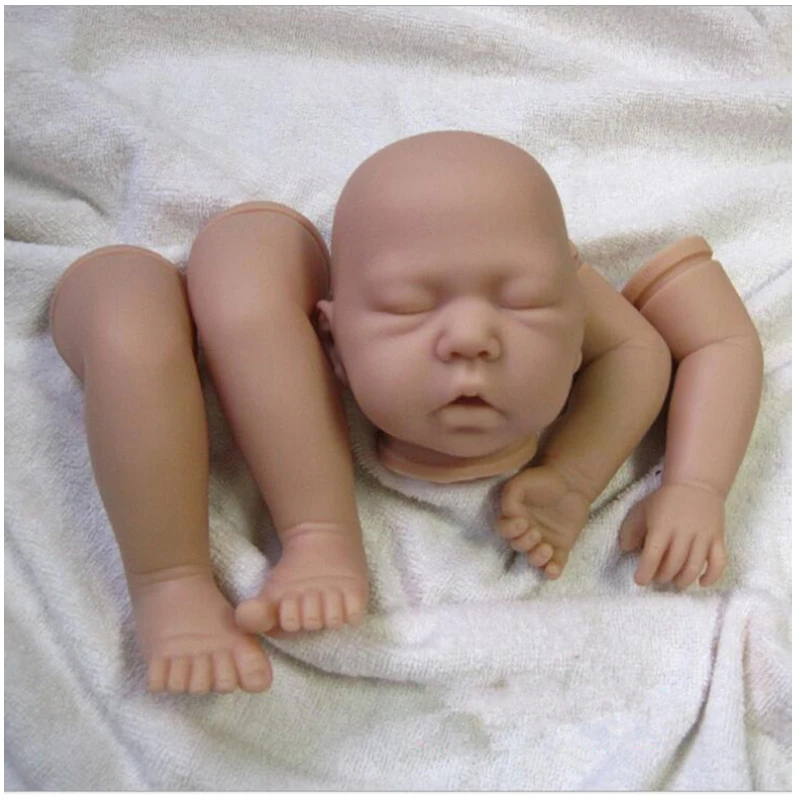 

20inch Hot-selling Doll Kits for Early Educational Soft Vinyl Reborn Closed Eyes Dolls Accessories Toys Reborn Dol