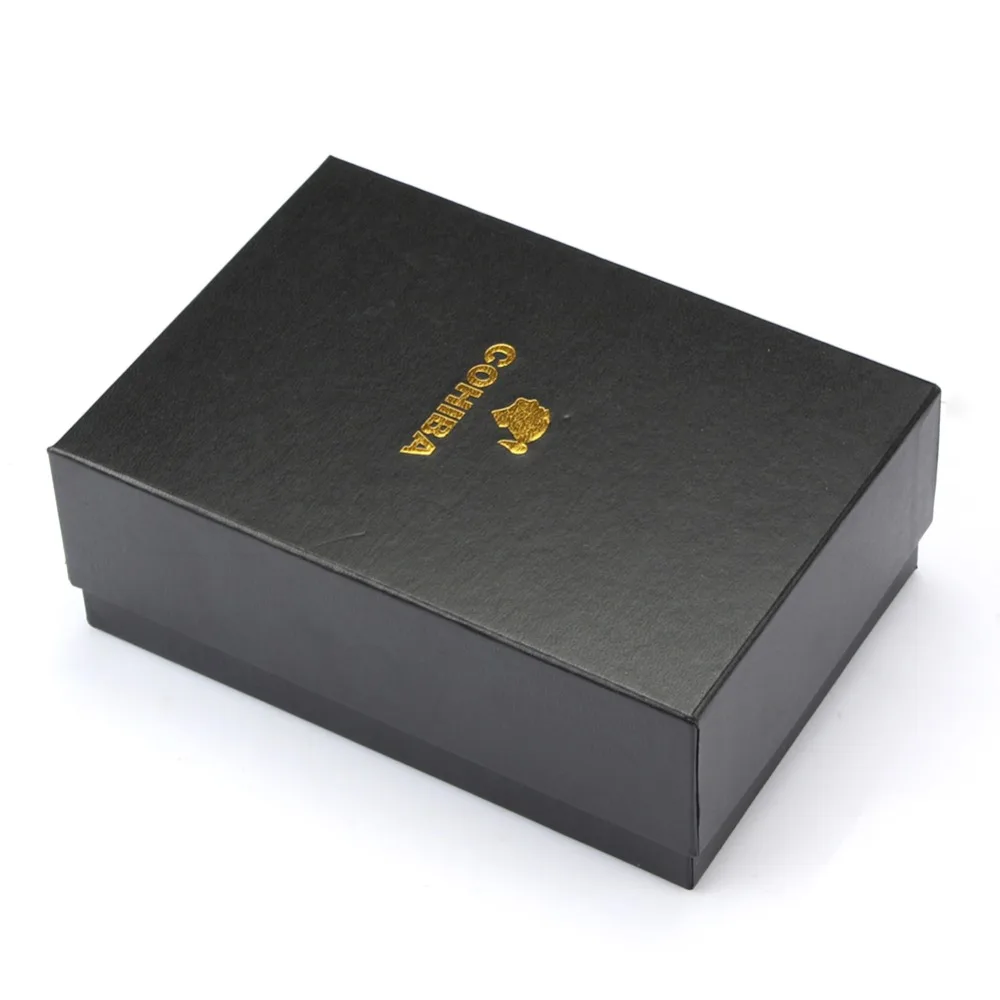 COHIBA Humidor коробка для сигар Дорожный Чехол для сигар из кожи кедра коробка для сигар с увлажнителем набор аксессуаров