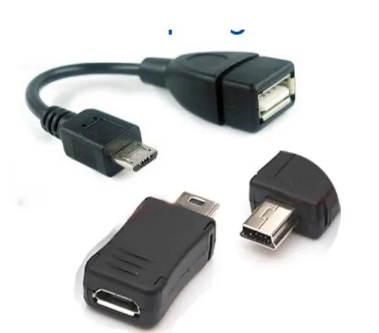 Комплект из 2 предметов One Micro USB 5pin OTG кабель + one Micro USB 5pin Женский к Mini USB 5pin Мужской конвертер адаптер джек Планшеты