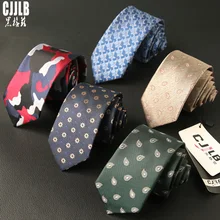 Жаккардовый тонкий галстук модный дизайн 6 см галстуки для мужчин Свадебный галстук Камуфляж Цветочный Пейсли Corbatas вечерние Gravatas шеи галстук