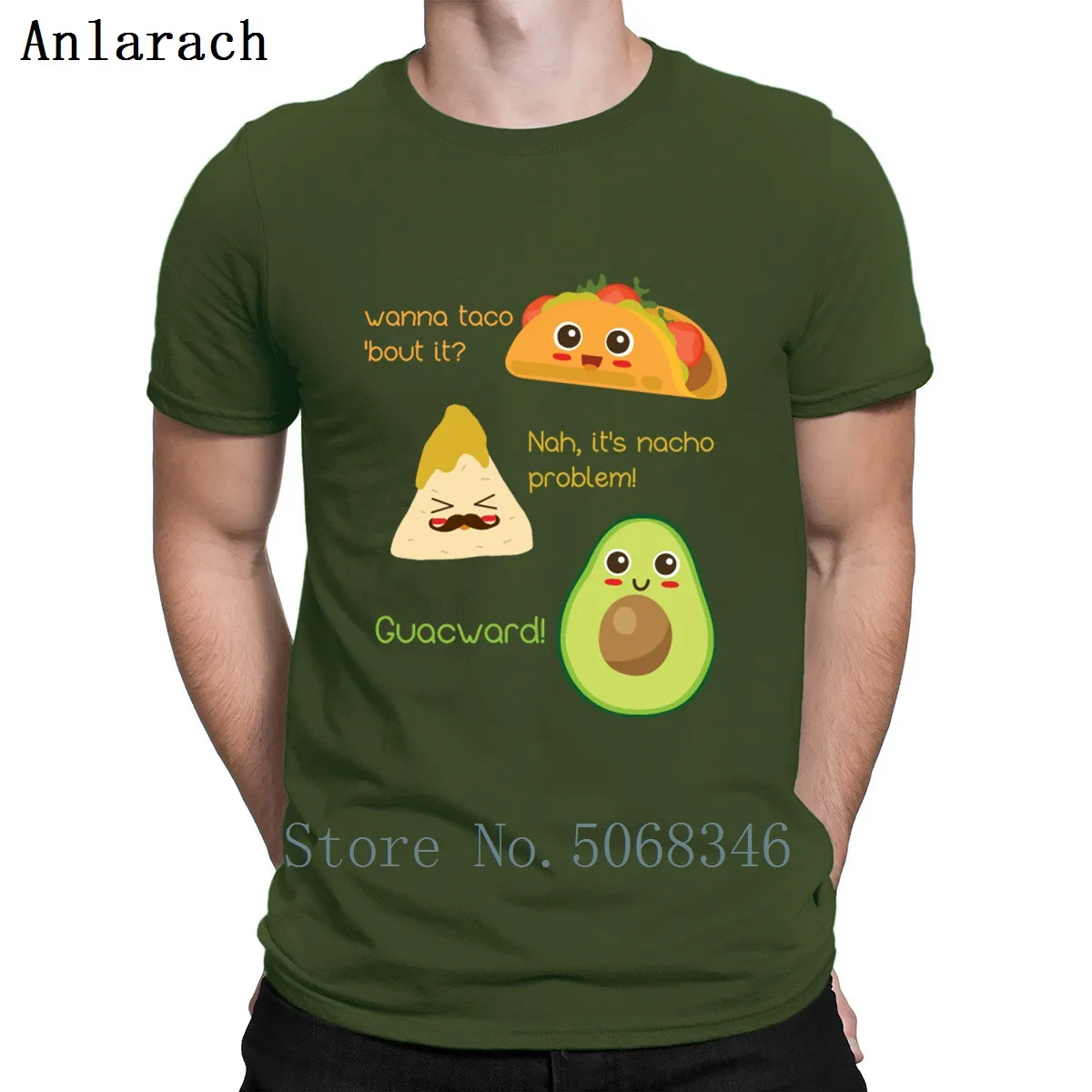 Хлопковая футболка want Taco boot It Nacho Problem забавная с авокадо хлопковый костюм