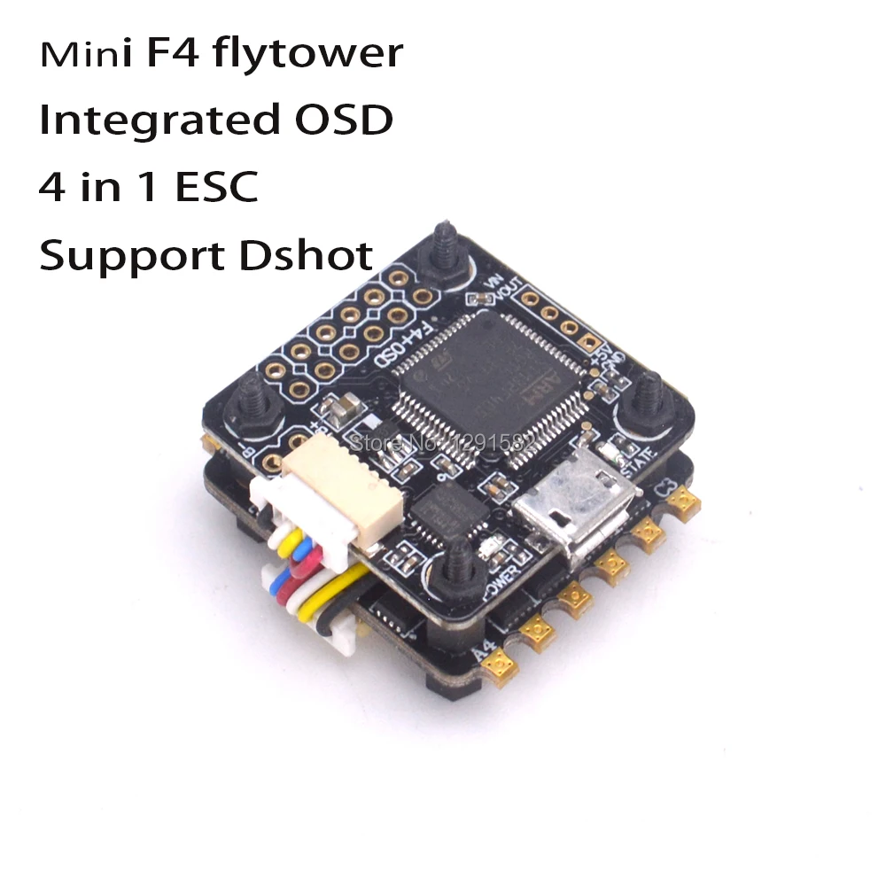 

Mini F4 Flytower Flight control Integrated OSD 4 in 1 ESC Built-in 5V 1A BEC Support Dshot For FPV RC Drone