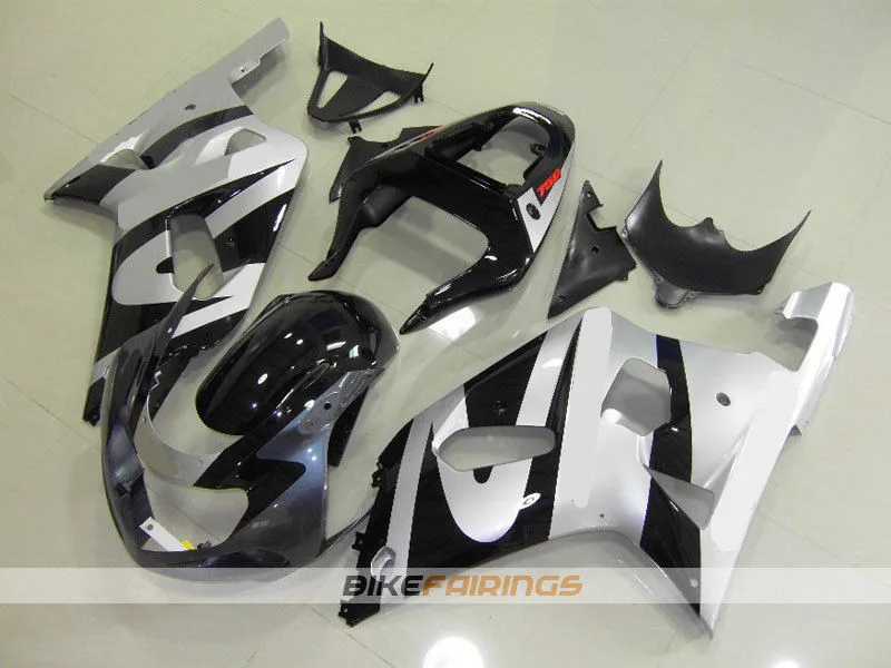 

New Motorcycles Fairings Kits Fit For Suzuki GSXR600 GSXR750 GSXR-600 750 01 02 03 2001 2002 2003 ABS Plastic Black silver