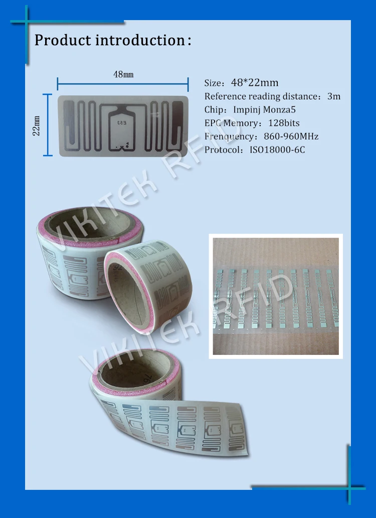 UHF RFID Impinj E53 сухая инкрустация 915 МГц, 900 МГц, 868 МГц 860-960 МГц Higgs3 EPCC1G2 6C смарт-карты пассивный RFID метки