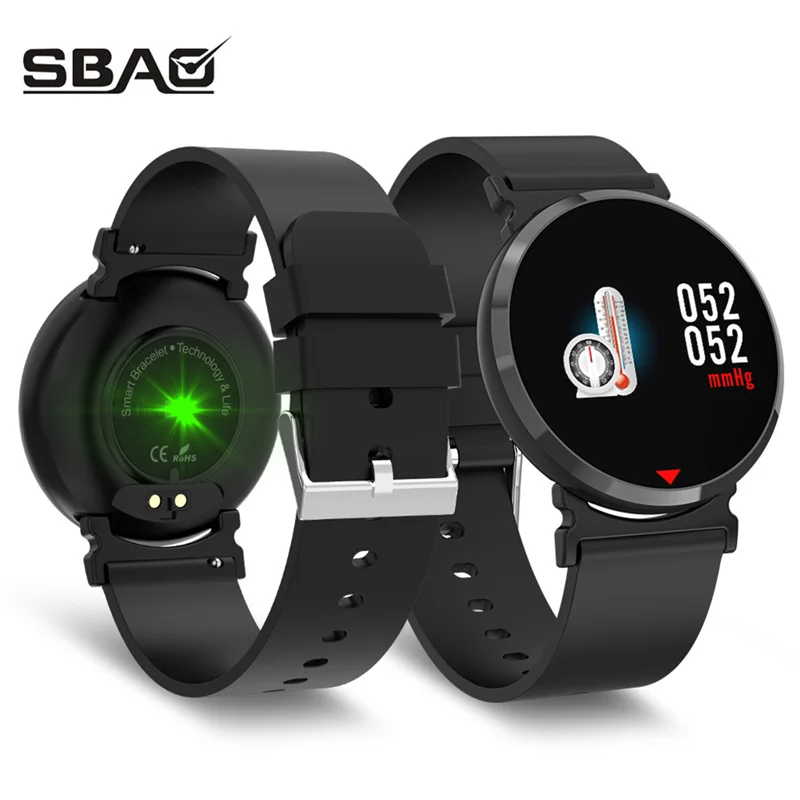 Smart Watch Men Women Sports Band Round Watches Screen Smartband Blood Pressure Waterproof Sport
