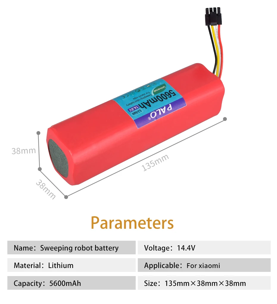 5600 мАч литий-ионный аккумулятор 18650 для xiaomi mi Вакуумный робот Роботизированный пылесос mi аксессуары для робота-пылесоса roborock S50 S51