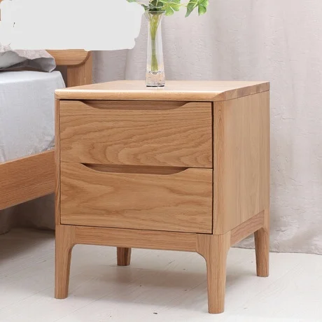 Us 413 99 8 Off Nightstands Bedroom Furniture Oak Solid Wood Bedside Table Night Stand Mesitas De Noche Side Table Minimalist Modern 42 40 50cm In