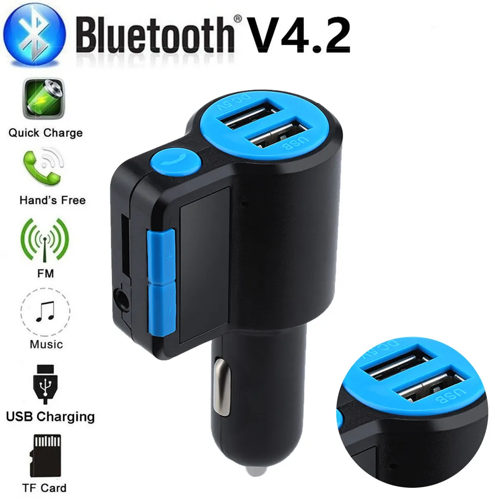 Bluetooth автомобильный fm передатчик приемник комплект MP3 плеер Поддержка TF карта