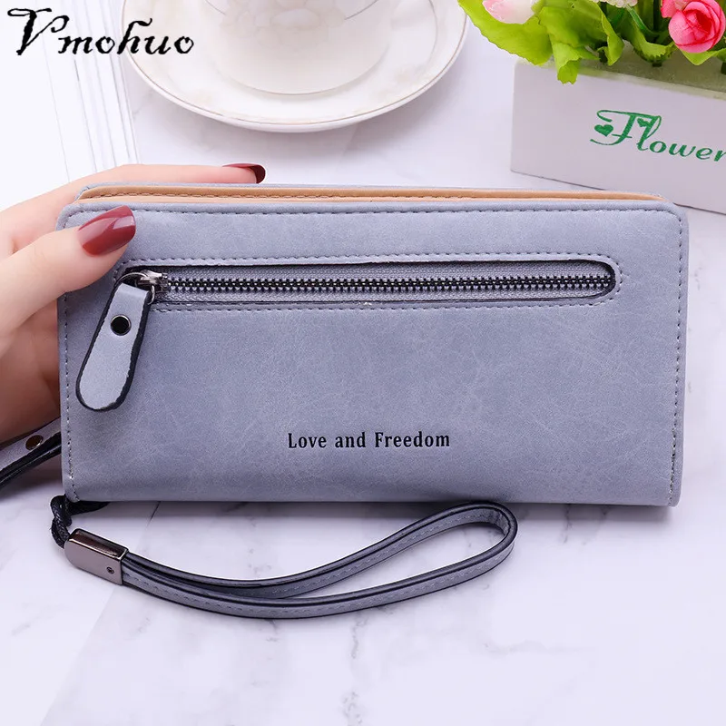 

VMOHUO Brand Female Wallet Fashion Women Double Zipper Wallet PU Leather Women Card Holder Famale Clutch Purse Coin Purse Long