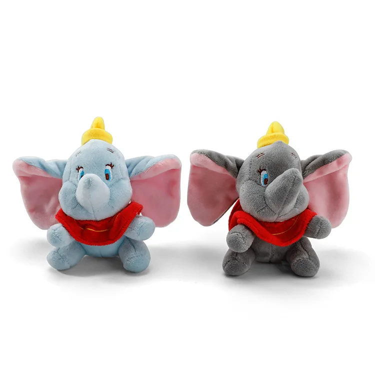 

12cm Cute Dumbo Stuffed Animal Plush Toys Small Pendant Lovely Peluche Cartoon Elephant Doll Presents for Children Key Chain