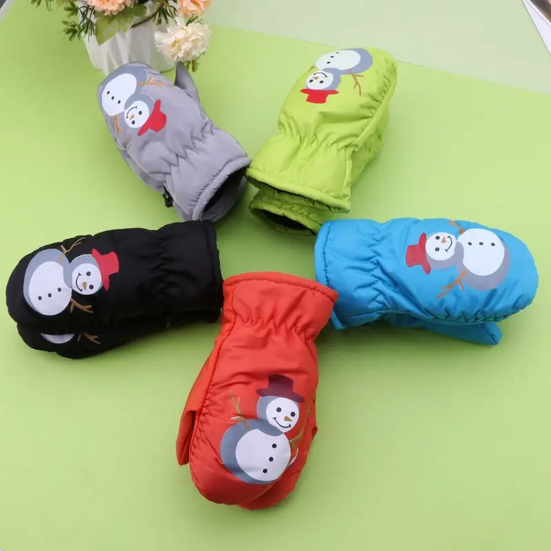 

Children Winter Warm Gloves Boys Girls Waterproof Windproof Non-slip Snow Mittens Extended Wrist Skiing Sports Gloves