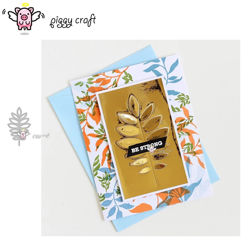 

Piggy Craft metal cutting dies cut die mold Leaf decoration Scrapbook paper craft knife mould blade punch stencils dies